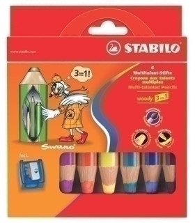 LAPICES COLOR STABILO WOODY 3 en 1 est.6