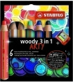 LAPICES COLOR STABILO WOODY ART.LIN E/6