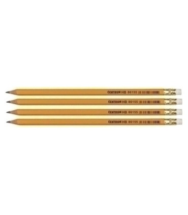 LAPIZ GRAFITO CENTRUM con GOMA HB B/4