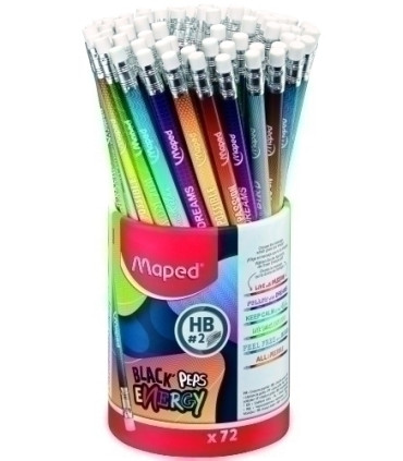 LAPIZ MAPED BLACK PEPS ENERGY - HB B/72