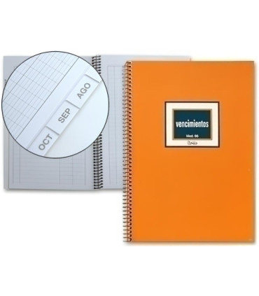 LIBRO CONTAB. CARTULINA M-96 VTOS ESPIRA