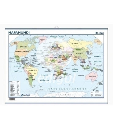 MAPA EDG.MINI-MURAL 50x35 POLIT. MUNDO