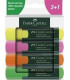 ROTUL.FLUOR FABER CASTELL  PACK 3+1