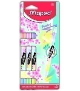 ROTUL. FLUOR MAPED DUO PASTEL B/3