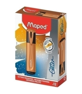 ROTUL. FLUOR MAPED GLITTER COBRE