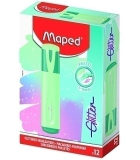ROTUL. FLUOR MAPED GLITTER VERDE