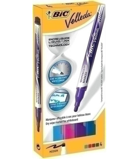 ROTUL.PIZAR.VELLEDA MARKER LIQUID C/4