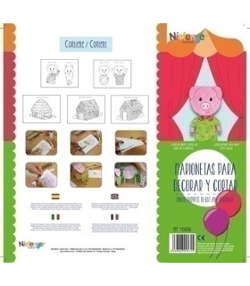 MARIONETA DEDOS LOS 3 CERDITOS PACK 7