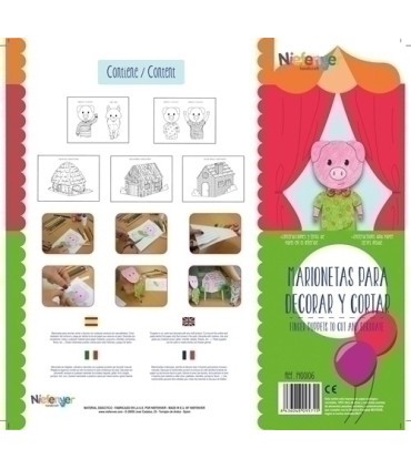 MARIONETA DEDOS LOS 3 CERDITOS PACK 7