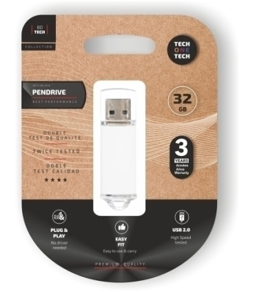 MEMORIA USB 32GB TECHONE BASIC BLANCO