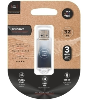 MEMORIA USB 32GB TECHONE BASIC BLACK&WHI