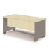 MESA ROCADA WORK 140x80 ALUMINIO/HAYA