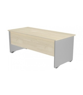MESA ROCADA WORK 160x80 ALUMINIO/HAYA