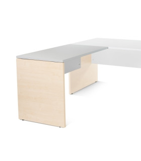 MESA ROCADA WORK ALA 100x60 HAYA/GRIS