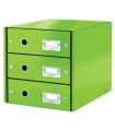 MODULO 3 CAJONES LEITZ VERDE