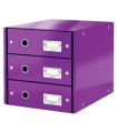 MODULO 3 CAJONES LEITZ  VIOLETA