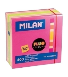 NOTAS ADHESIVAS MILAN 400h 76x76 FLUO