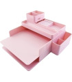 ORGANIZADOR SOBREMESA OFFICE BOX ROSA