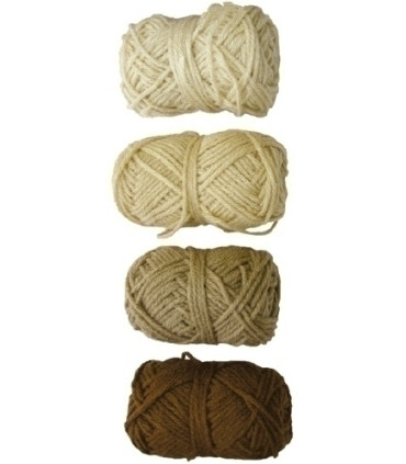 OVILLOS LANA NIEF. 28gr. TONO MARRON P/4
