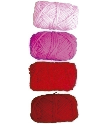 OVILLOS LANA NIEF.28gr.TONOS ROJOS P/4