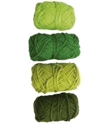 OVILLOS LANA NIEF.28gr.TONOS VERDES P/4