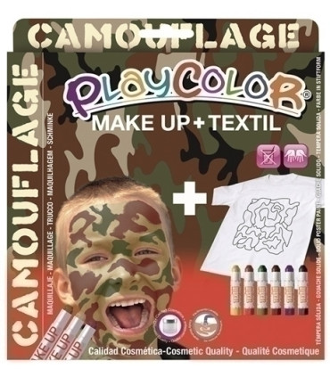 PACK PLAYCOLOR MAQUILL.+TEXTIL CAMOUFLAG