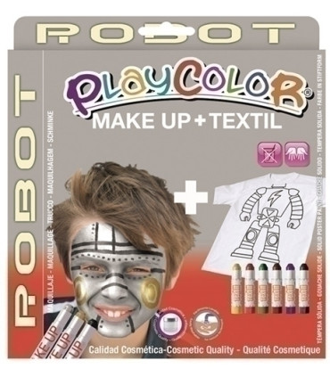 PACK PLAYCOLOR MAQUILL.+TEXTIL ROBOT