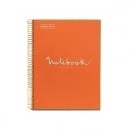 Bloc Miquelrius Emotions Notebook 1 Micro.Tapa Dura A4 80h 90g Cuadric.5x5 Naranja