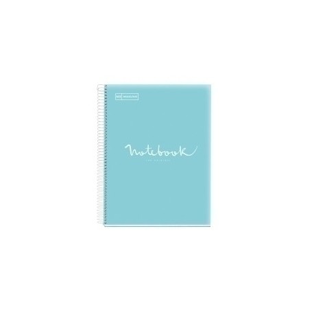 Bloc Miquelrius Emotions Notebook 8 Micro.Tapa Pp A4 160h 90g Cuadric.5x5 Azul Cielo