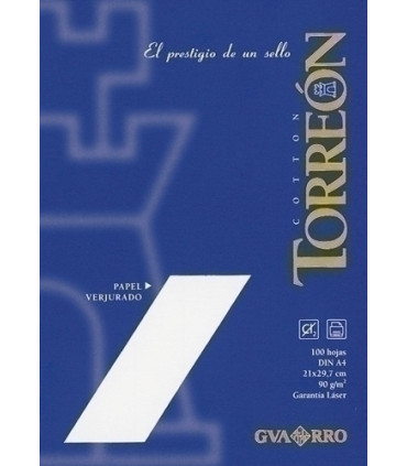 PAPEL VERJUR.A4 TORREON 90g 100h BLANCO