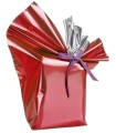 PAPEL REGALO COLIBRI 60x15 ROJO METALIZA