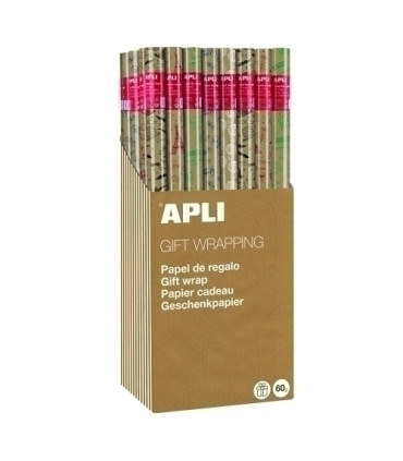 PAPEL REGALO RL.APLI 0,7x2 KRAFT FUN(55)