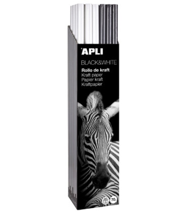 PAPEL REGALO RL.APLI 1x3 BLACK&WHITE (30