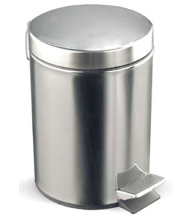 PAPELERA ACERO INOX ROCADA PEDAL 20 LITR
