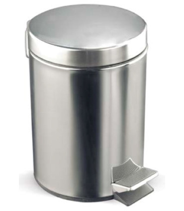PAPELERA ACERO INOX ROCADA PEDAL 20 LITR