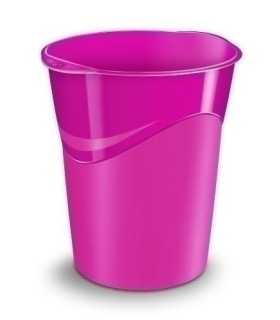 PAPELERA PLAST. CERRADA CEP GLOSS ROSA