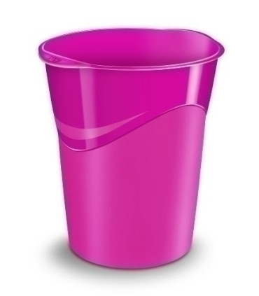 PAPELERA PLAST. CERRADA CEP GLOSS ROSA