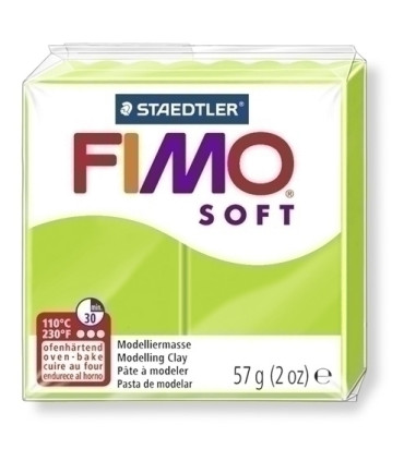 PASTA MODELAR FIMO SOFT VERDE MANZANA 57