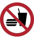 PICTOGRAMA  PROHIBIDO COMER O BEBER  B/1