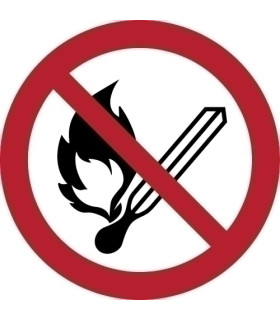 PICTOGRAMA  PROHIB. ENCENDER FUEGO  B/1