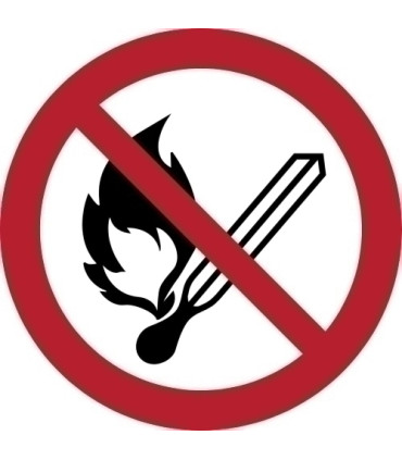 PICTOGRAMA  PROHIB. ENCENDER FUEGO  B/1