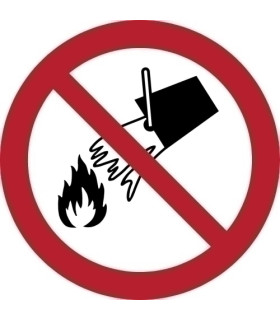 PICTOGRAMA  PROH. EXT. FUEGO C/AGUA  B/1