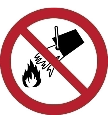 PICTOGRAMA  PROH. EXT. FUEGO C/AGUA  B/1