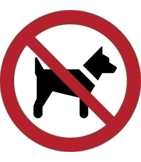 PICTOGRAMA  PROHIBIDO PERROS  B/1