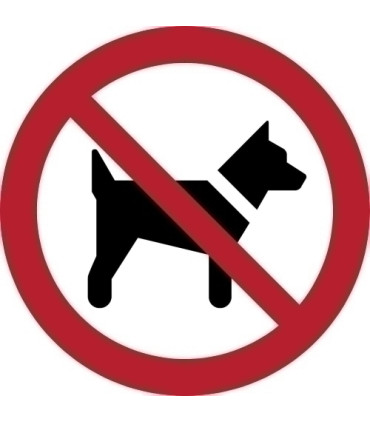 PICTOGRAMA  PROHIBIDO PERROS  B/1
