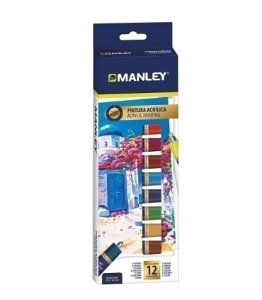PINTURA ACRIL. MANLEY  12 ml ESTUCHE 12
