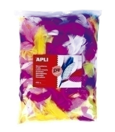 PLUMAS APLI 7-16 cm. SURTIDO B/400