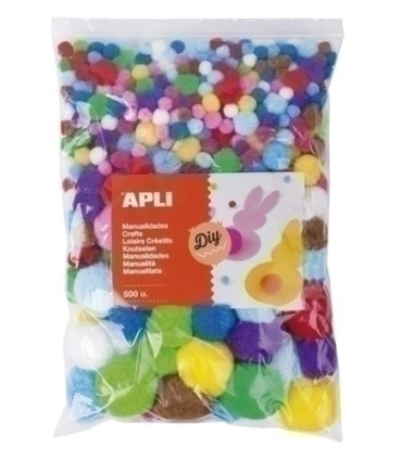 POM POM APLI COLORES B/500