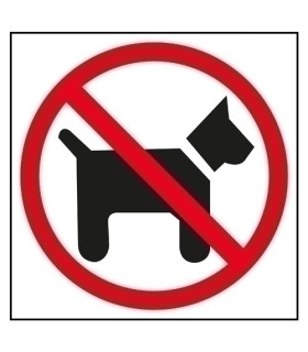 CARTEL ADHESIVO APLI 114X114 PROH.PERROS
