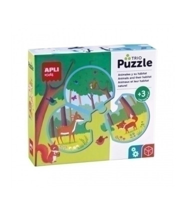 PUZZLE EDUCATIVO APLI TRIO ANIMALES